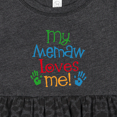 thumbnail image 4 of Inktastic My Memaw Loves Me Girls Baby Dress, 4 of 5