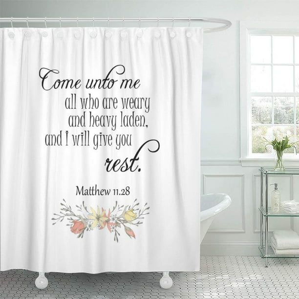 Cynlon Faith I Will Give You Verses Scripture Bathroom Decor Bath Shower Curtain 66x72 Inch Com Cynlon Faith I Will Give You Verses, Religious Shower Curtains