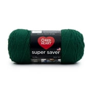Red Heart Super Saver Yarn, Hunter Green, 7oz(198g), Medium, Acrylic