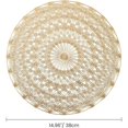 thumbnail image 2 of Paquete de 6 manteles individuales redondos de PVC, manteles individuales huecos con patrón de mandala, tapete antideslizante, lavable, resistente al calor para cocinas, restaurantes y hoteles - do, 2 of 5