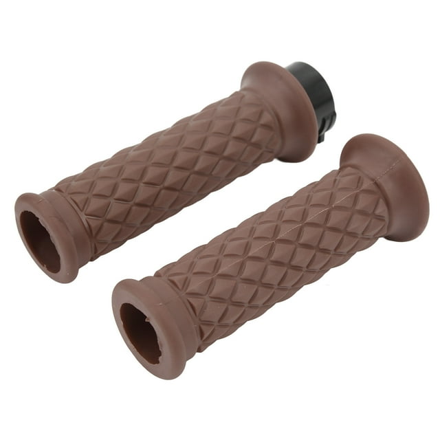 Poignée d'Accélérateur, 25mm Universel Gauche Poignée en Silicone pour Moto Marron, Bleu, Jaune, Rouge, Noir