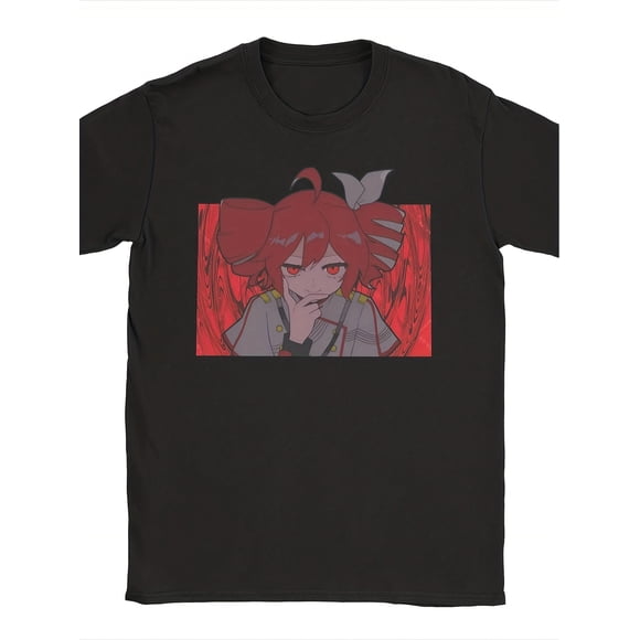 T Shirt Men's & Women's Kasane Teto Anime Iconic Red Hair & White Eyes Character Face
