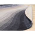 thumbnail image 3 of EORC Blue Hand-Tufted Wool Contemporary Desertland Rug, 4' Round-Color:Blue,Material:Wool, 3 of 4