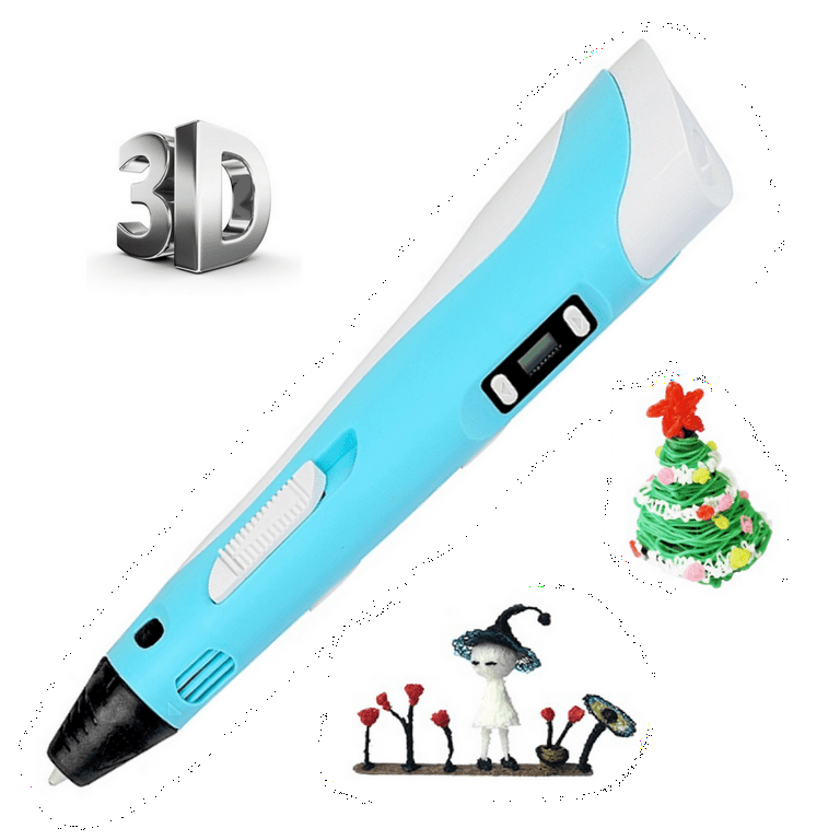 New and Improved 3D Pen Printer Drawing Doodler, Graffiti Arts & Crafts,  Easy LCD Screen with Free Filament, Kids Gift or Toy 