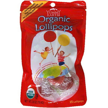 Yummyearth Organic Fruit Lollipops, 3 oz (Pack of 6)