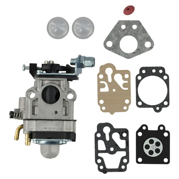 15mm Carburetor Kit for 43cc 47cc 49cc 52cc Engines - Fits Trimmer Brush Cutter Hedge Trimmer Lawn Mower Blower Edger Cultivator Chainsaw
