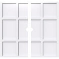 thumbnail image 1 of Ekena Millwork CMP28RK2-02000 28 in. OD x 2 in. ID Square Rubik Architectural Grade PVC Contemporary Ceiling Medallion - 2 Piece, 1 of 1