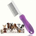 thumbnail image 1 of Metal Fur Detangler Tool with 2pcs Hair Buster Comb for Dogs, Cats & Rabbits Grooming, 1 of 5