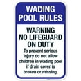 thumbnail image 1 of Wading Pool Rules Sign, Pool Sign, Vinyl Sticker, 1 of 1