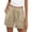 *Khaki, variant on Women's Linen Blend Drawstring Shorts,Casual Elastic Waist Pants with Pockets Gray,Womens Plus XXXL