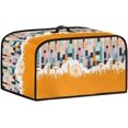 thumbnail image 2 of Slow Cooker Dust Cover Portable Slow Cooker Cover Small Appliance Covers Dust Covers for Kitchen Appliances with Mesh Pocket and Top Handle Keep Appliance Clean, Tall Buildings Airplanes., 2 of 8