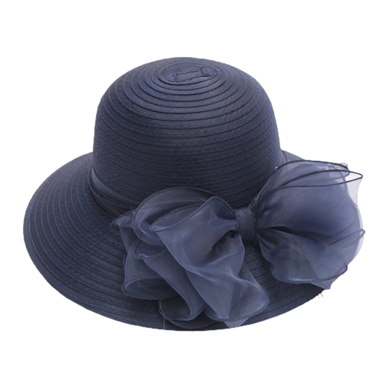 Walbest Ladies Organza Derby Bowler Cap Church Cloche Hat  display picture 3