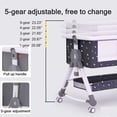 thumbnail image 5 of SLLINGLUO Baby Bassinet with Wheels, 5-Level Height Adjustable Folding Bedside Crib, Gray Starry Sky, 5 of 8