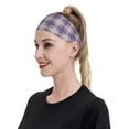 thumbnail image 4 of Wukai Heart Check Plaid Sports sweatband,Men & Women Sweatband Headband for Running, Cross Training, Racquetball, Working Out, 4 of 7
