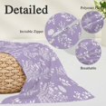 thumbnail image 3 of Purple Botanical Body Pillow Cover 20 x 60 Inch Decorative Pillow Cover Spring Summer Chic Wildflowers Lumbar Pillowcase Seasonal Rectangle Cushion Case for Couch Sofa Bed Living Room, 3 of 9