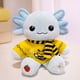 thumbnail image 1 of Peluche de ajolote，ajolote peluche 33 cm con ropa y 1 accesorio — set de 1 look (bolsita o bufanda), ajolote juguete suave y lavable, regalo para niñas y niños, 1 of 6