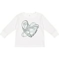 thumbnail image 3 of Inktastic Lung Cancer Awareness White Ribbon Around Heart Boys or Girls Long Sleeve Toddler T-Shirt, 3 of 5
