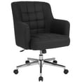 thumbnail image 2 of Merrick Lane Ergonomic Mid-Back Home Office Chair with Tufted Black Fabric Upholstery and Swivel Height Adjustment, 2 of 7