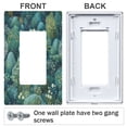 thumbnail image 3 of Yayeee Rocker Switch Wall Plate 1-Gang 4.6"x2.9" Home Decorative Outlet Cover, Green Forest Pattern, 3 of 6
