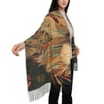 thumbnail image 4 of Sigee Majestic Cosmic Lion for Scarf for Women Winter Warm Scarfs with Fringe, 4 of 8