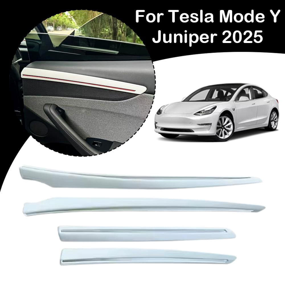 4PCS Car Door Decorative Strips for Tesla Model Y 2025 Juniper Side Trim Sticker Covers, Car Interior Accessories