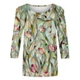 thumbnail image 4 of Athletic Tops Women Short Sleeve Animal Print Blouses for Women Button Down Shirts for Women Lounge, 4 of 5