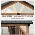 thumbnail image 4 of Mondawe 11'x13' Hardtop Gazebo,Aluminum Patio Permanent Pavilion with Curtains and Nettings,Outdoor Shade with Metal Steel Gable Roof for Garden, Porch, Lawns, 4 of 11