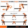 thumbnail image 5 of Jorgensen 12" 2-Pack One-Handed Bar Clamp/Spreader with Load Limit Indicator, Quick Grip E-Z Hold F Clamp Set, 300 lbs Medium Duty, 5 of 7