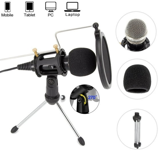 Zeeyh Condenser Microphone, Computer Karaoke Voice Microphone, Mobile Phone Microphone