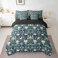 thumbnail image 2 of Homewish Chic Flowers 7-Piece Twin Bedding Sets For Teens Female Girls,Spring Garden Bedding Comforter Set,Green Yellow Breathable Sheet Sets,Lightweight Room Decor,Reversible, 2 of 8