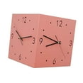 thumbnail image 3 of TISHITA Double Sided Corner Wall Clock Decorative Easy to Install Square Corner Clock Non Ticking Silent for Cafe Home Office Kitchen Pink, 3 of 8