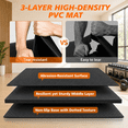 thumbnail image 3 of GIKPAL 8*6FT Large Exercise Mat, High-Density Non-Slip Workout Mat for Home Gym, Yoga, Pilates & Floor Fitness, Black, 3 of 5