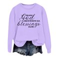 thumbnail image 1 of EHQJNJ Sweat à Demi-Zip pour Femmes Pull à Capuche Imprimé Lettre Col Rond pour Automne et Hiver Sweat Graphique Col Rond pour Femmes Sweat-Shirts Maman, 1 of 3