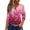 #072 Pink, variant on HaHaHappy Halloween Shirt Womens Plus Size V Neck Button Down Henley Tees Funny Bat Printed Spooky T-Shirts Horror 3/4 Sleeve Tunic Tops Three Quarter Length Pullover Light Purple M