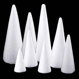 PRETYZOOM Craft Foam 2pcs Foam Cones for Crafts Polystyrene Cone Large  Christmas Tree Cone Foam Shape Statue for DIY Craft Project Christmas Tree  Table Centerpiece Polystyrene Wreath Rings 30cm : : Home