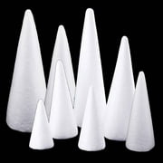 8pcs 7-25cm Foam Cones Polystyrene for Crafts DIY Projects