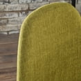 thumbnail image 4 of GDF Studio Haleigh Mid Century Modern Fabric Upholstered Dining Chairs, Set of 2, Green and Light Walnut, 4 of 11