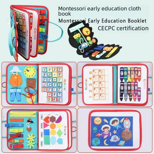 Educación Montessori Educación Infantil Educación Infantil Libros de Tela Juguetes para Bebés de 0 a 1 Años Rompecabezas Tridimensional