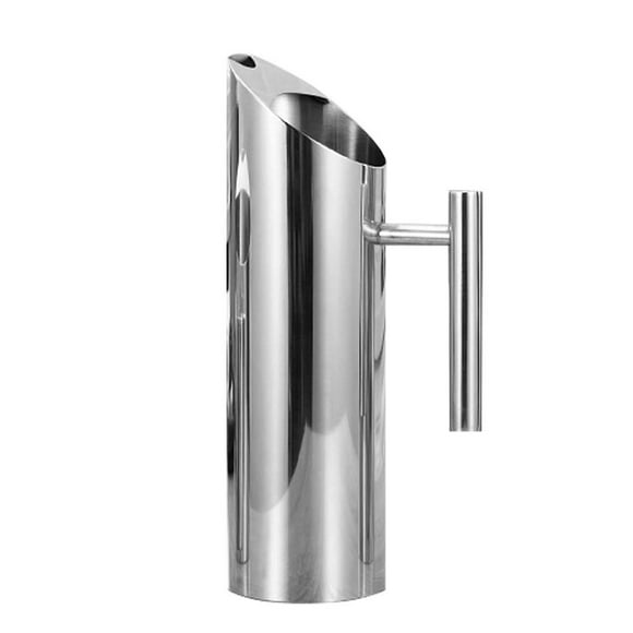 Thinsony 2L Straight Drinking Beverage Pitcher Ice-resistant Juice Beer Coffee Jug Kettle Stainless Water Pot silver 1L