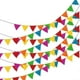thumbnail image 4 of 100M Multicolored Bunting Banner Triangle Flags Nylon Fabric Pennant Festival Outdoor Party Decor, 4 of 5