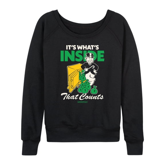 Monopoly - Its Whats Inside That Counts - Women's French Terry Long Sleeve Shirt