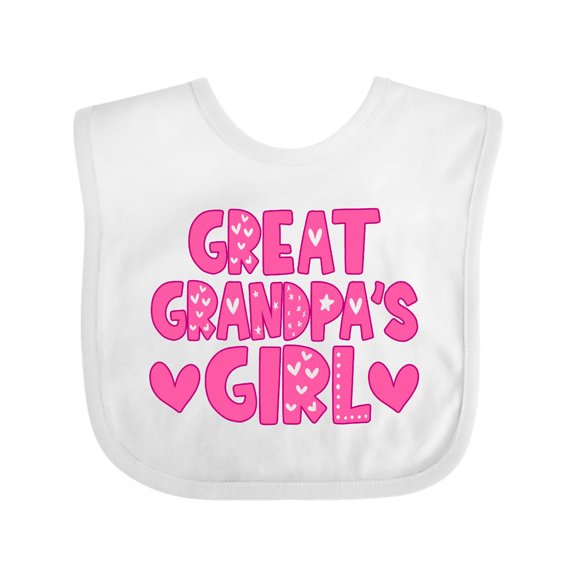 Inktastic Great Grandpa's Girl Granddaughter Gift Girls Baby Bib
