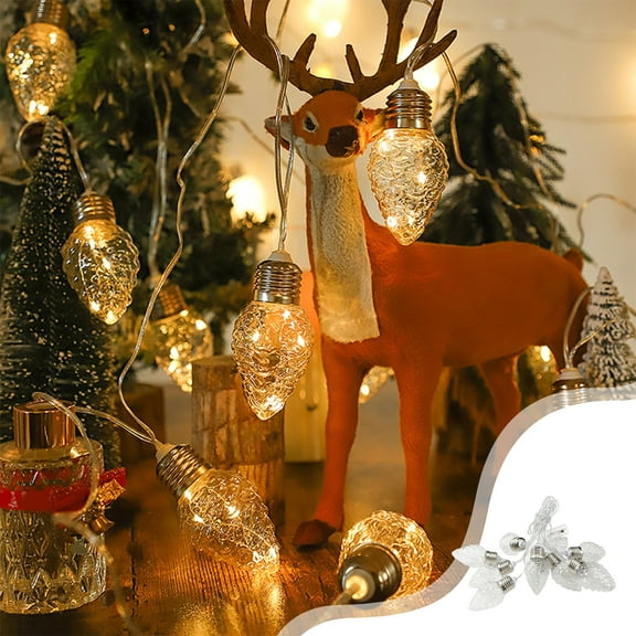 NWOKYZGH Pinecone String Lights Battery Operated Fairy String Lights Indoor Outdoor Holiday Wedding Christmas New Year Party Decorations