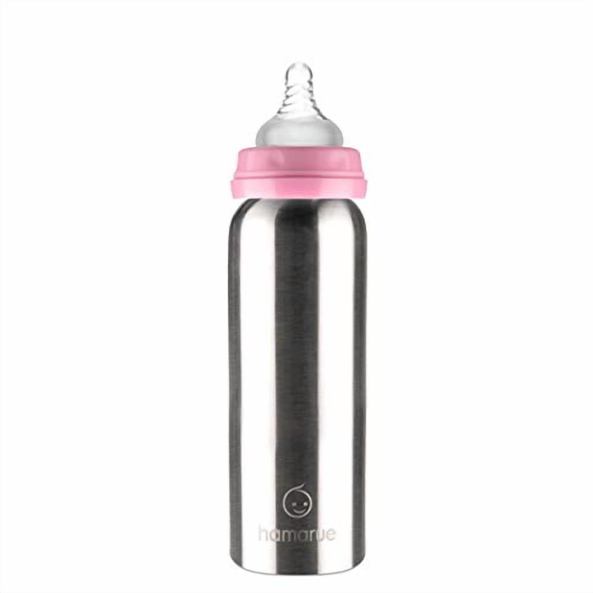 Hamarue 3-in-1 Stainless Steel Sippy Cups for Babies & Toddlers | Non-Toxic Insulated Baby Bottle | BPA-Free | Ages 3M+ | Evolving Feeding Solution