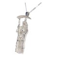 thumbnail image 2 of JOYARIS Dije Medalla Grande Santa Muerte Con Zirconias En Plata 925 DM-0000402, 2 of 4