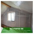 thumbnail image 3 of - Clear Plastic Sheeting - 8 mil - (5' x 100') - Thick Plastic Sheeting, Heavy Duty Polyethylene Film, Drop Cloth Vapor Barrier Covering for Crawl Space, 3 of 6