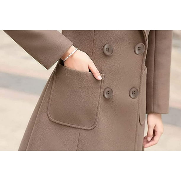 Warehouse double breasted deals coat in camel