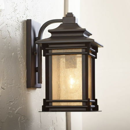 Franklin Iron Works Hickory Point 12 High Walnut Bronze Outdoor Franklin Iron Works Hickory Point 12 High Walnut Bronze Outdoor Wall Light