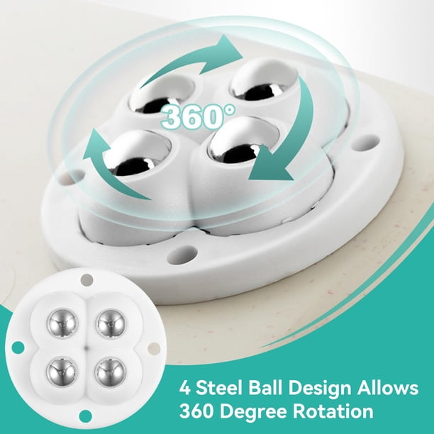 Yuarrent 12x Ruedas Adhesivas Fácil Instalación Movimiento Silencioso Y No Dañino Amplia Aplicación Conjuntos de muebles de sala de estar blanco