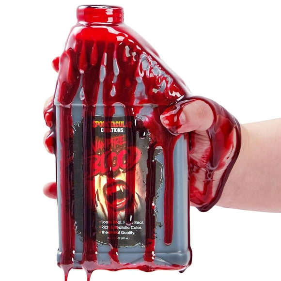 16oz Fake Blood, Washable Fake Blood for Clothes, Fake Blood Gallon Vampire Blood for Makeup, Stage Blood for Zombie, sfx Cosplay Costume Makeup